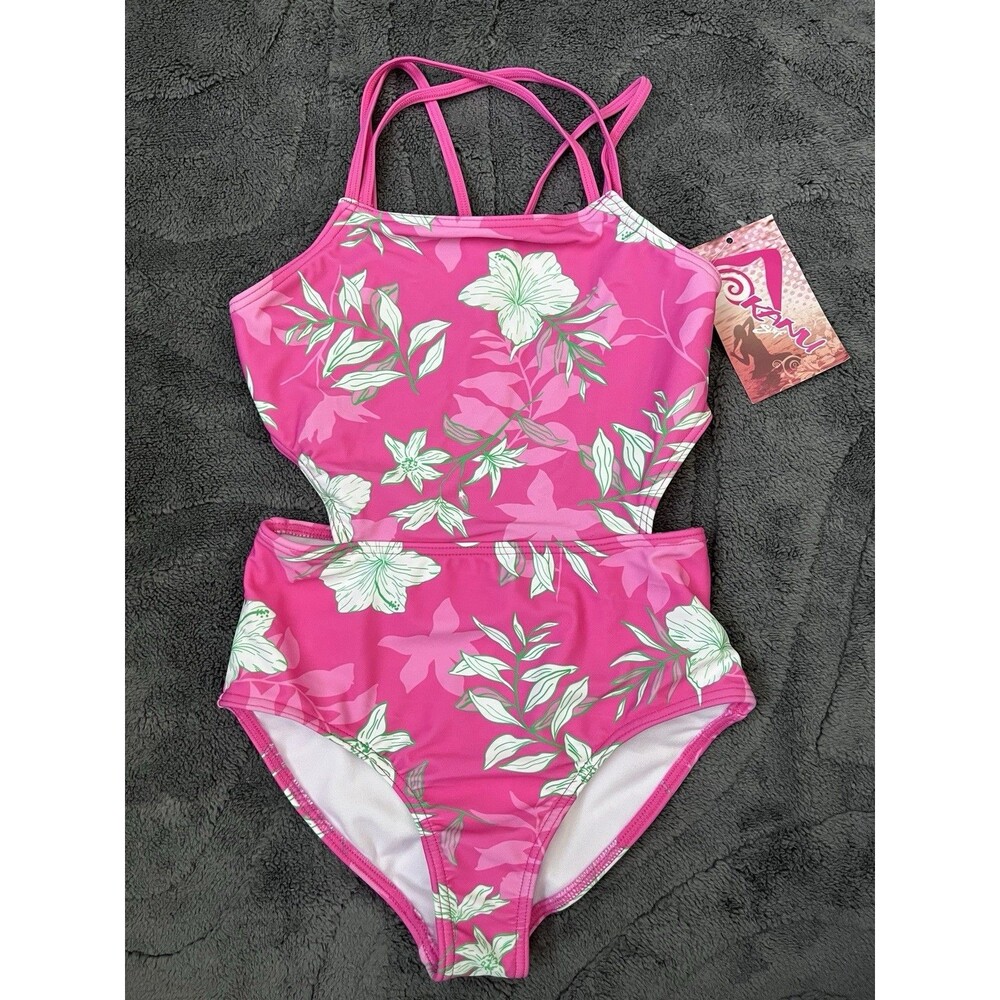 NEW Kanusurf Girls One Piece Swimsuit Pink Size 10